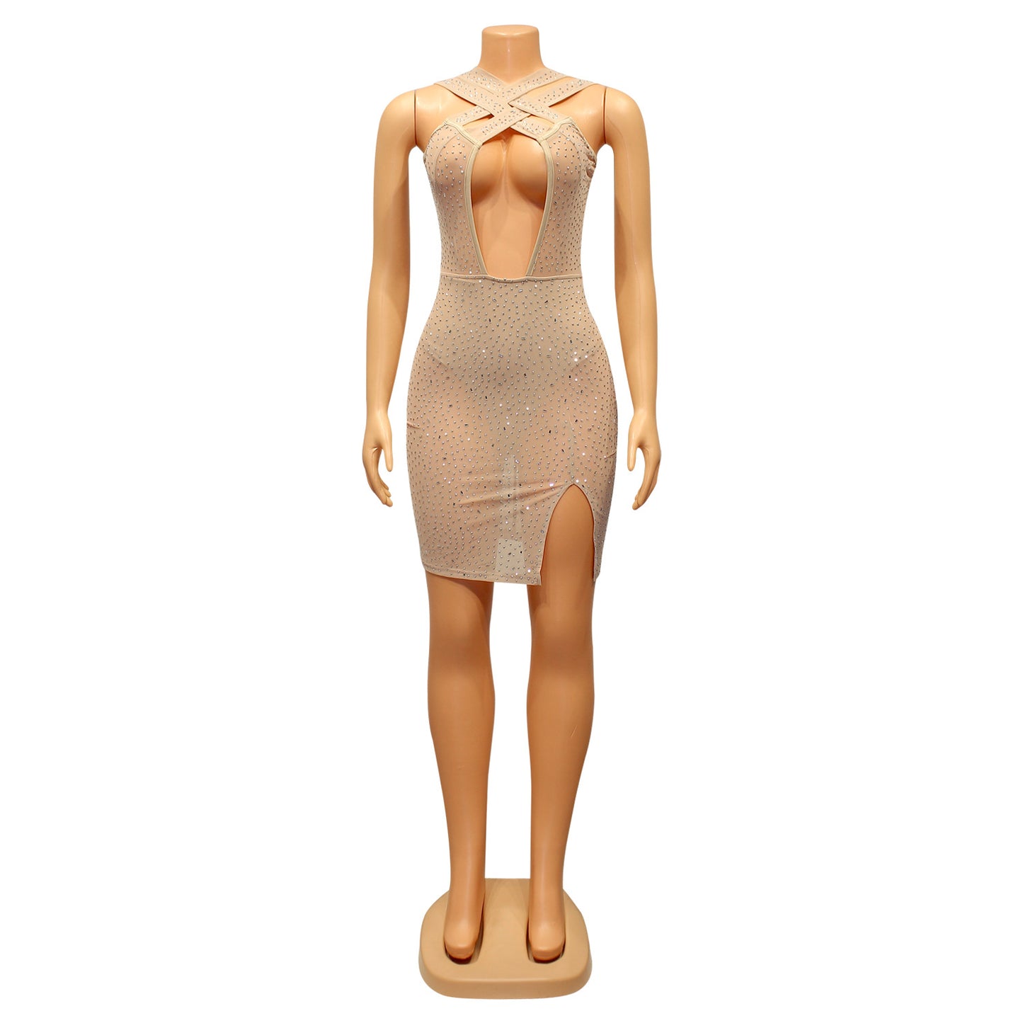 Mesh Diamond Nightclub Dress