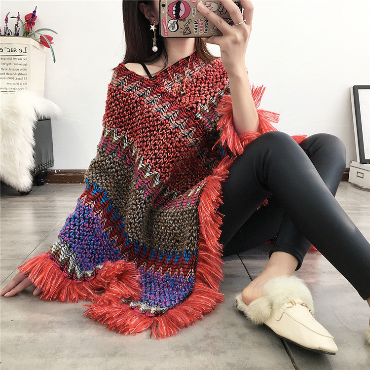 Tassel Scarf Pullover