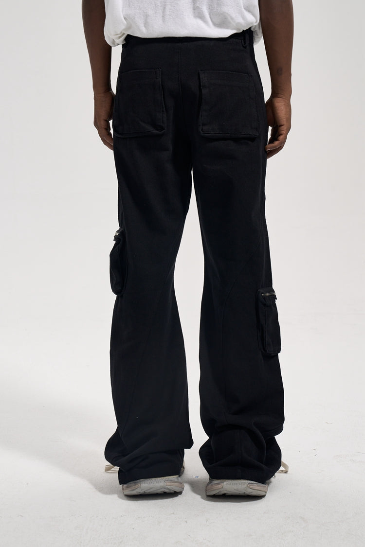 Side Zipper Vintage 3D Cargo Pants