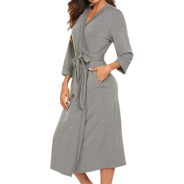 Long Soft Loose Fitting Bathrobe