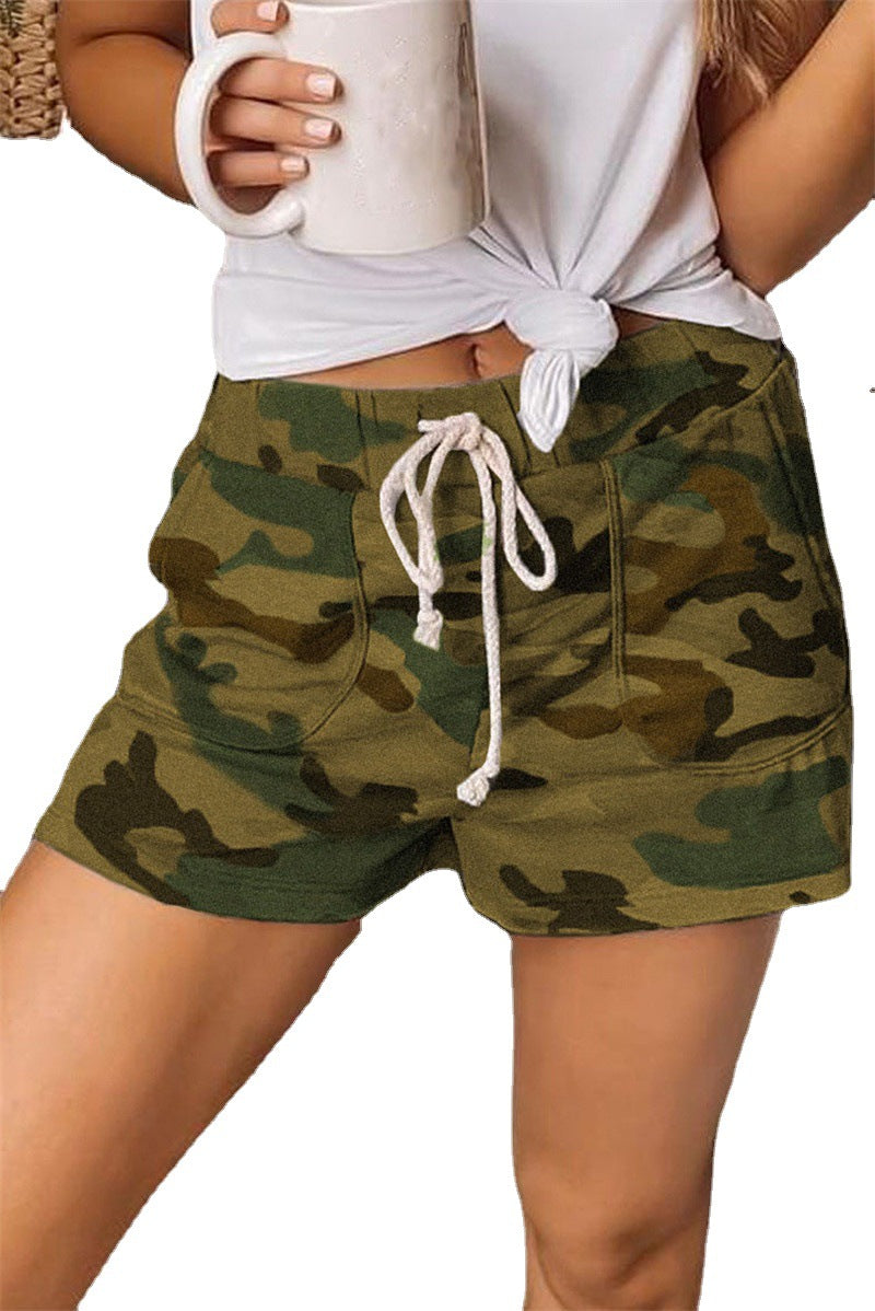 Loose Strap Camo Shorts