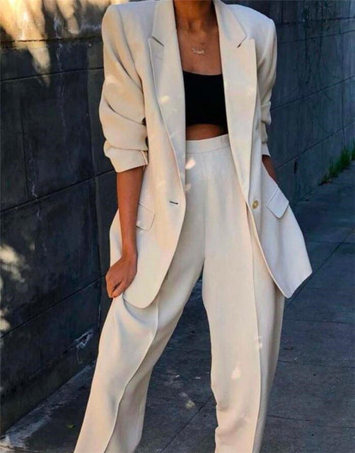 White Peak Two Piece Suit Set