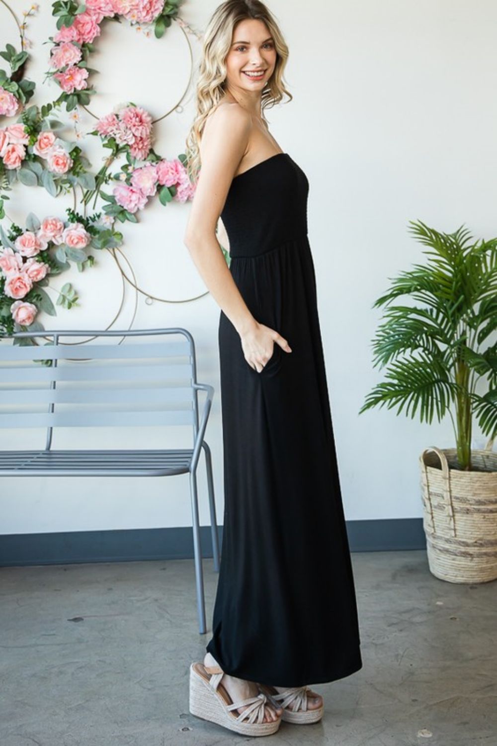 Heimish Elegant Strapless Maxi Dress