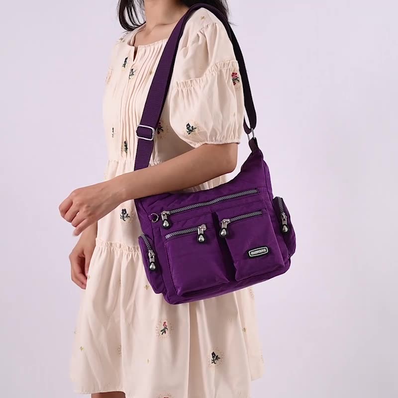 Multi Pocket Waterproof Adjustable Shoulder Crossbody Bag