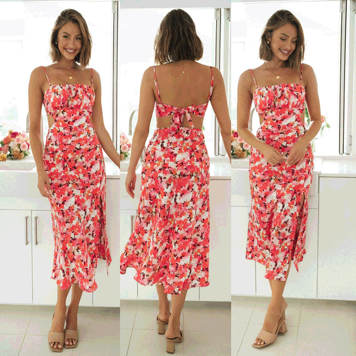 Sweet Small Flower Italian Dress