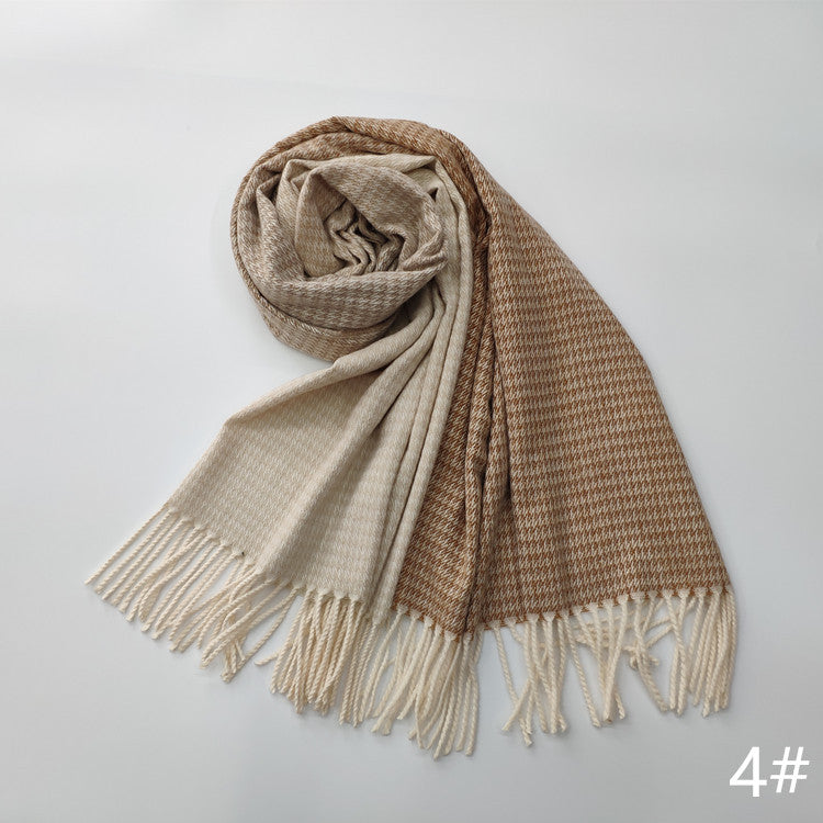 Imitation Cashmere Scarf w/Fringed Ends