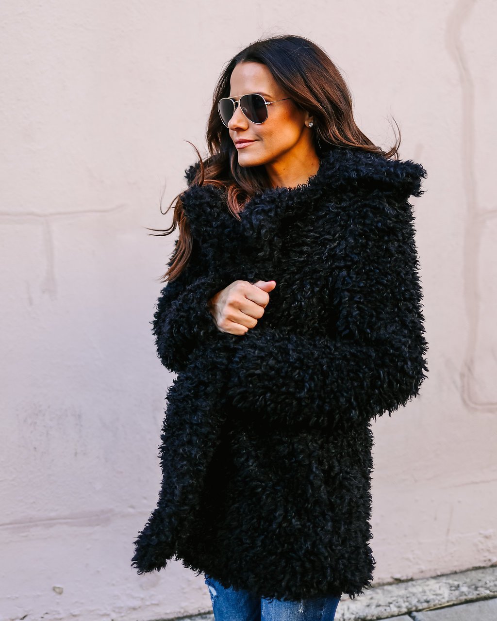 Fluffy Faux Fur Coat