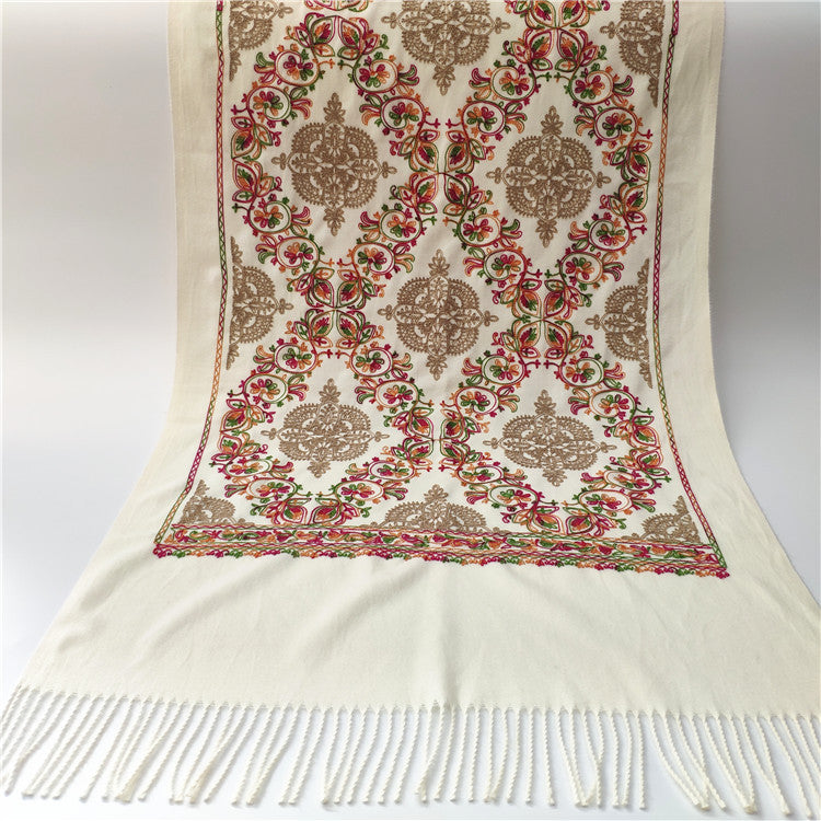 Imitation Cashmere Scarf w/Fringed Ends