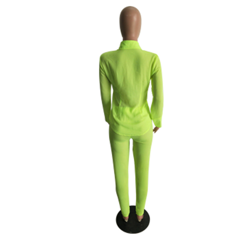 See Thru Mesh Two Piece