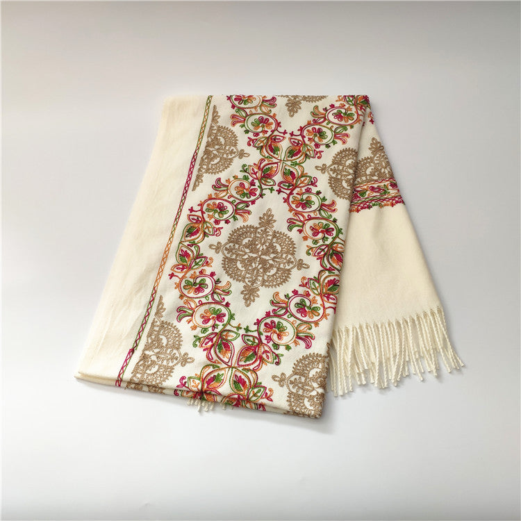 Imitation Cashmere Scarf w/Fringed Ends