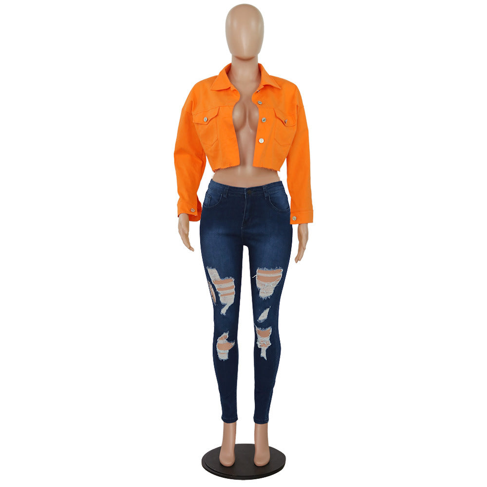 Cropped Top Denim Jacket