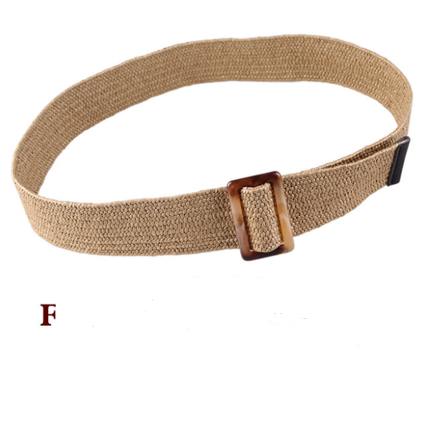 Hemp Weaved Rope Belts w/Wood Buckles