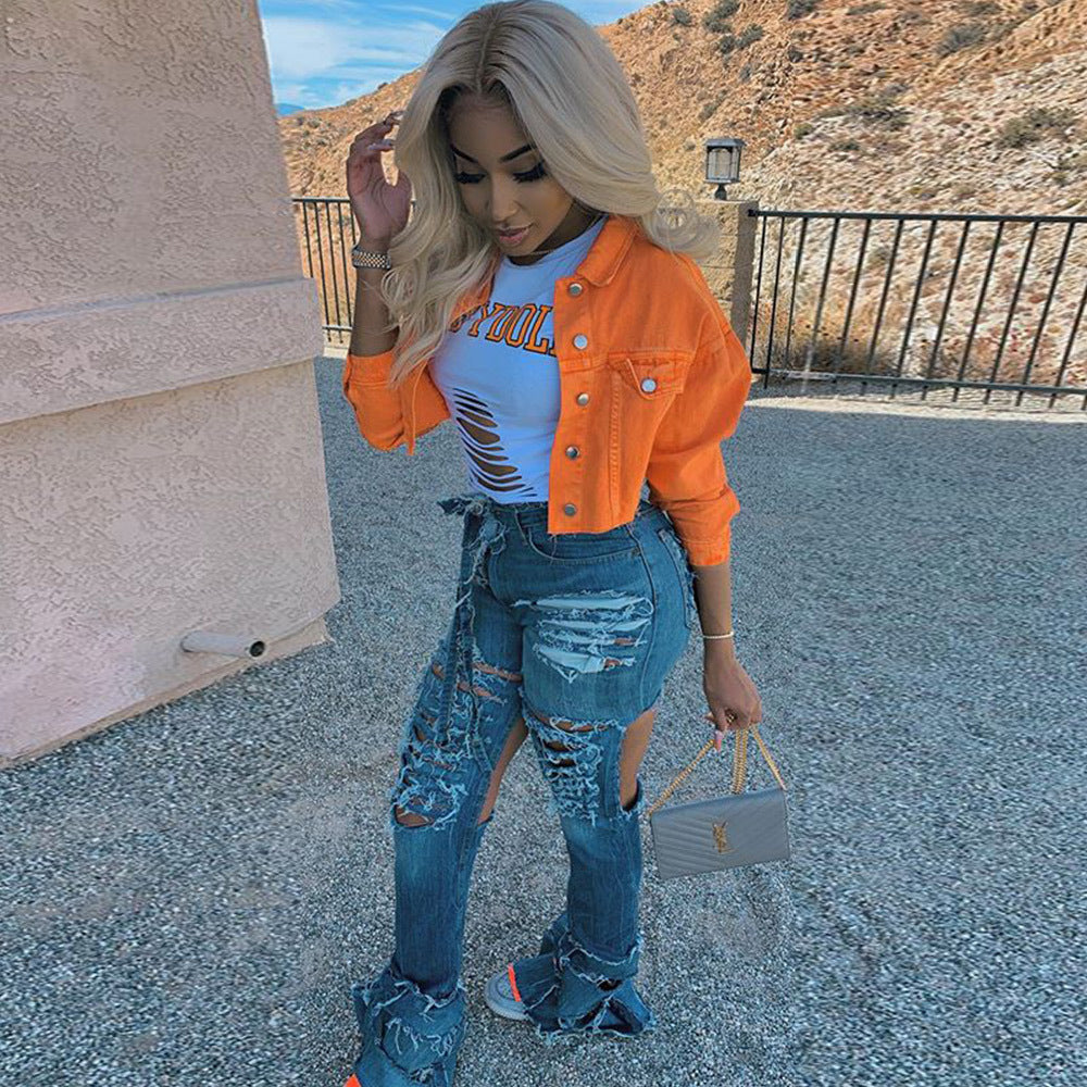 Cropped Top Denim Jacket