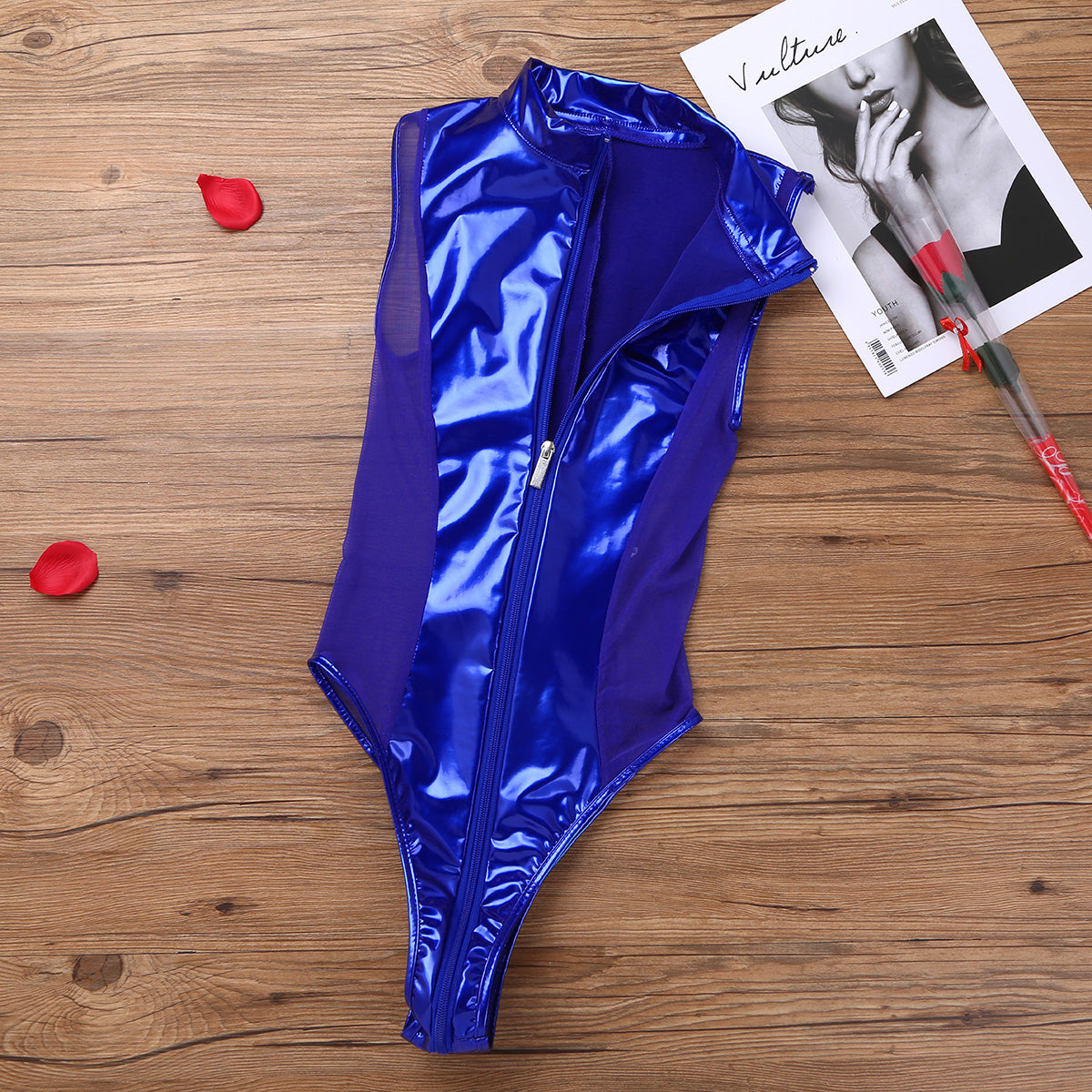 Shiny Patent Leather Bodysuit