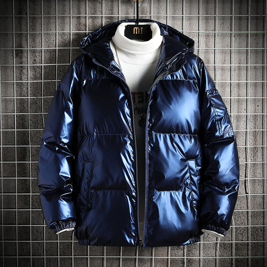 Shiny Puffer Hooded Jacket (up to 5XL)