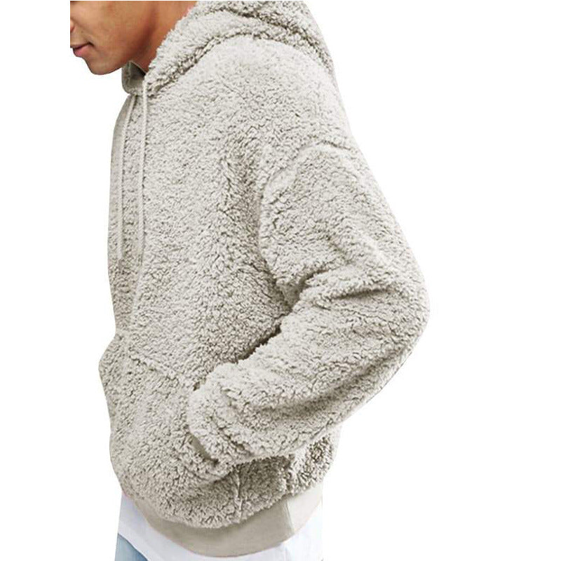 Fluffy Fleece Pullover Hooded Sweatshirt
