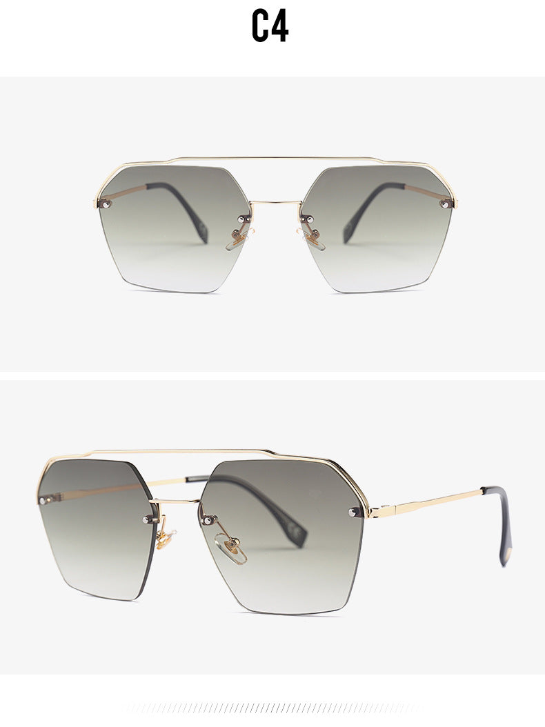 Double Beam Hex Sunglasses