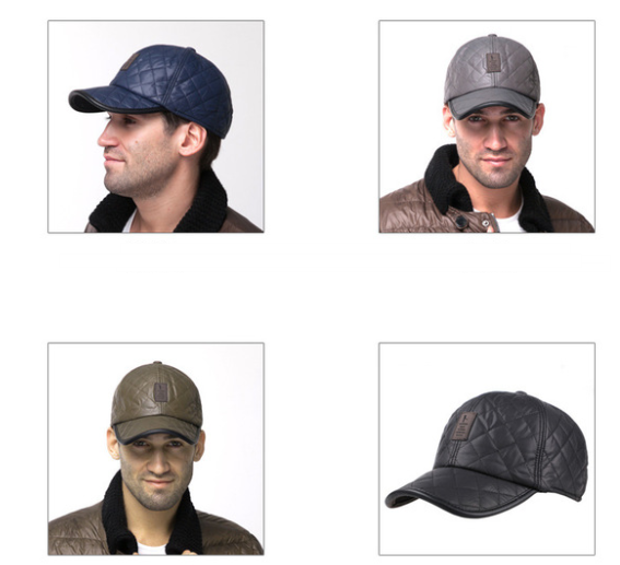Puffy Faux Leather Baseball Cap