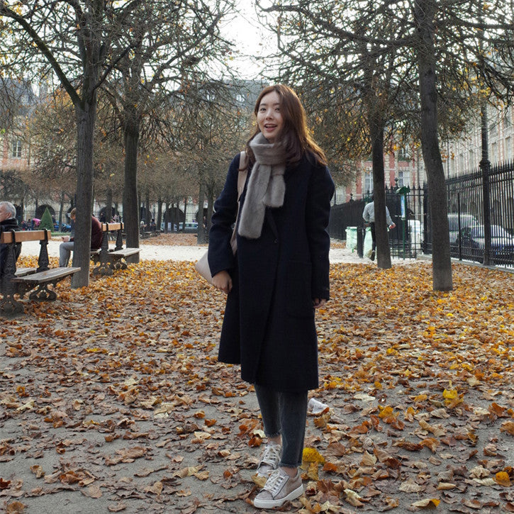 Loose Mid-length Woolen Coat