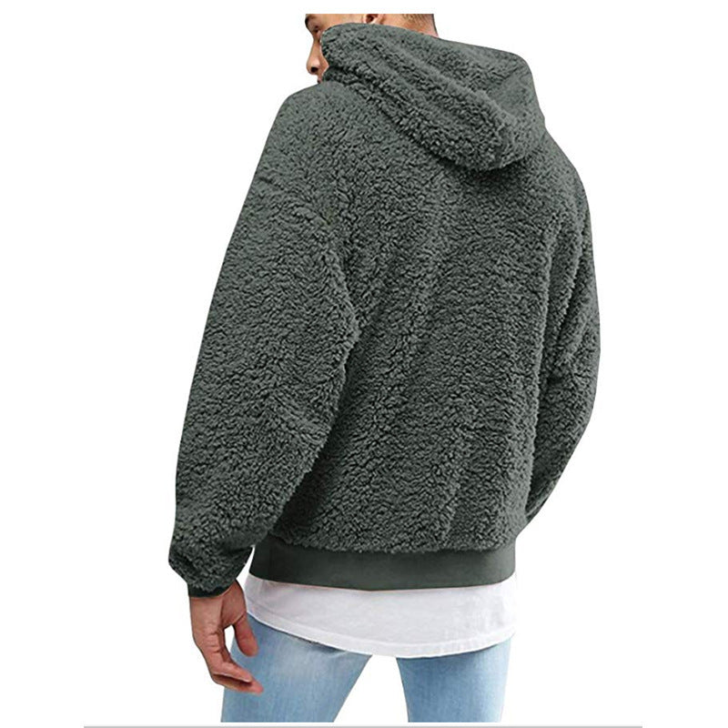 Fluffy Fleece Pullover Hooded Sweatshirt