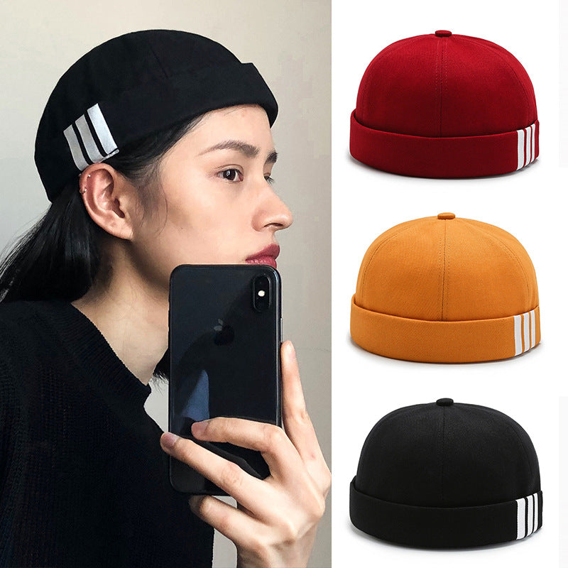 Trip Stripe Cotton Rimless Cap