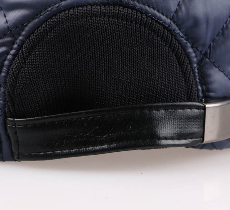 Puffy Faux Leather Baseball Cap
