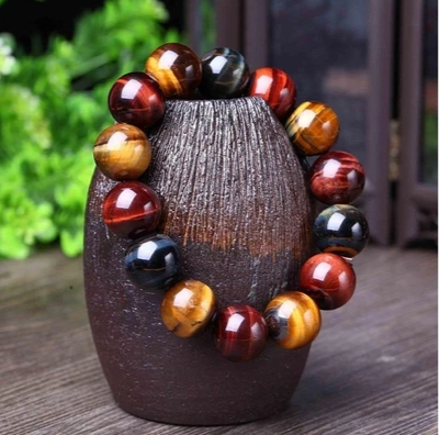 Tiger Eye Buddha Bead Bracelet
