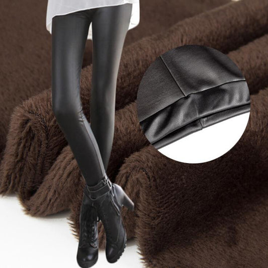 Faux Leather Fleece Lined Leggings