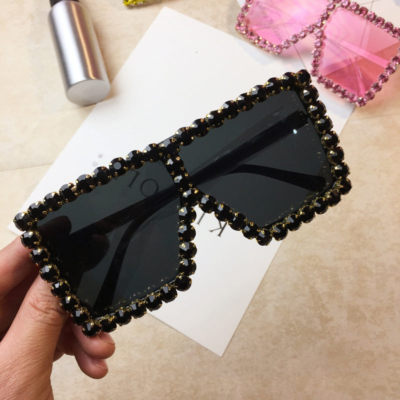 Large Square Bling UV 400 Sunglasses