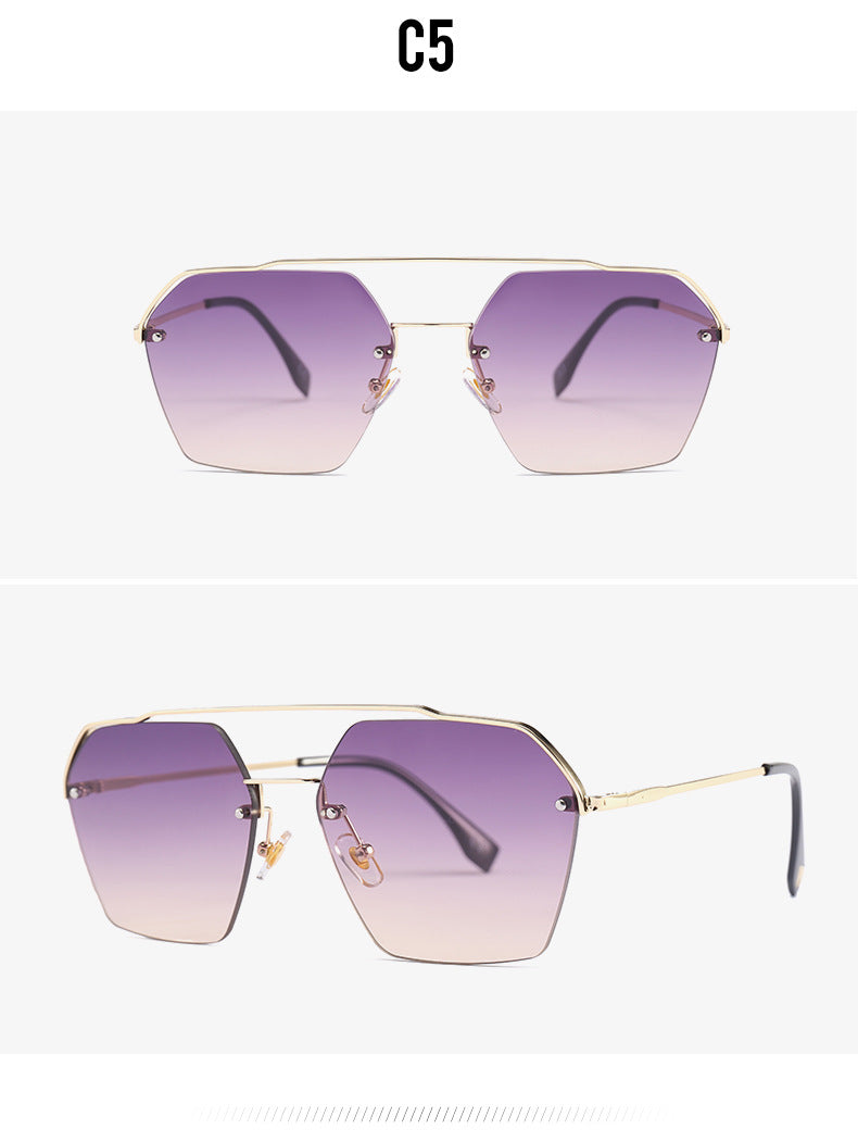 Double Beam Hex Sunglasses