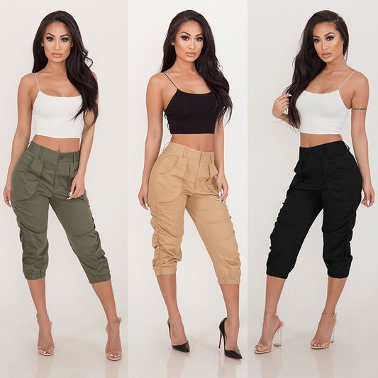 Cropped Leg Harem Pants