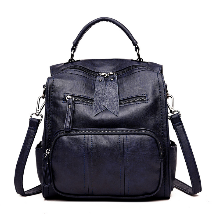 Faux Leather Multi Use Backpack/Handbag