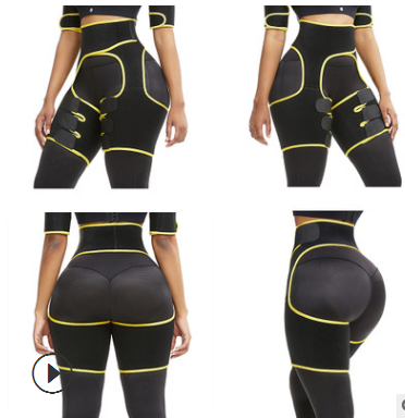 Waist Belt plus Leg Strap Adjustable One-piece Sports Girdle  (up to 3XL)