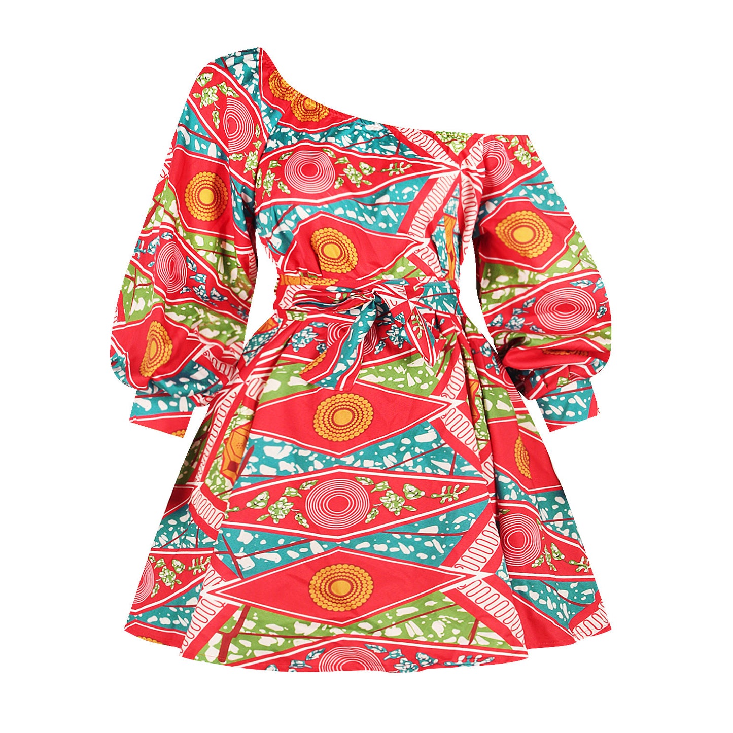 African Print Loose Waist Skirt