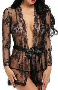 Lacy Bathrobe/Nightdress (up to 5XL)
