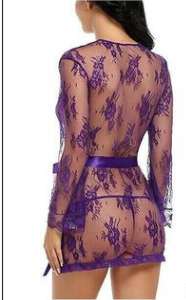 Lacy Bathrobe/Nightdress (up to 5XL)