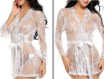 Lacy Bathrobe/Nightdress (up to 5XL)