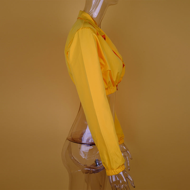 Yellow Cardi-Crop Jacket