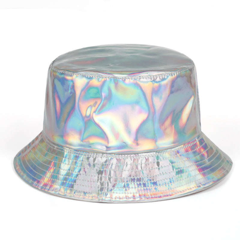 Shiny Faux Leather Bucket Hat