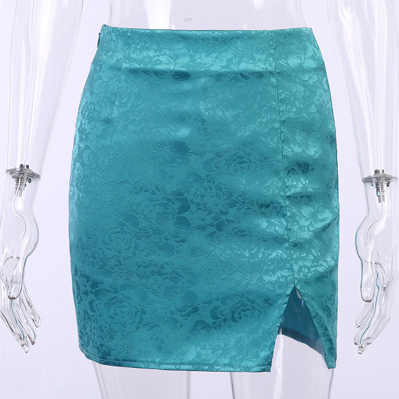 Satin Jacquard Skirt