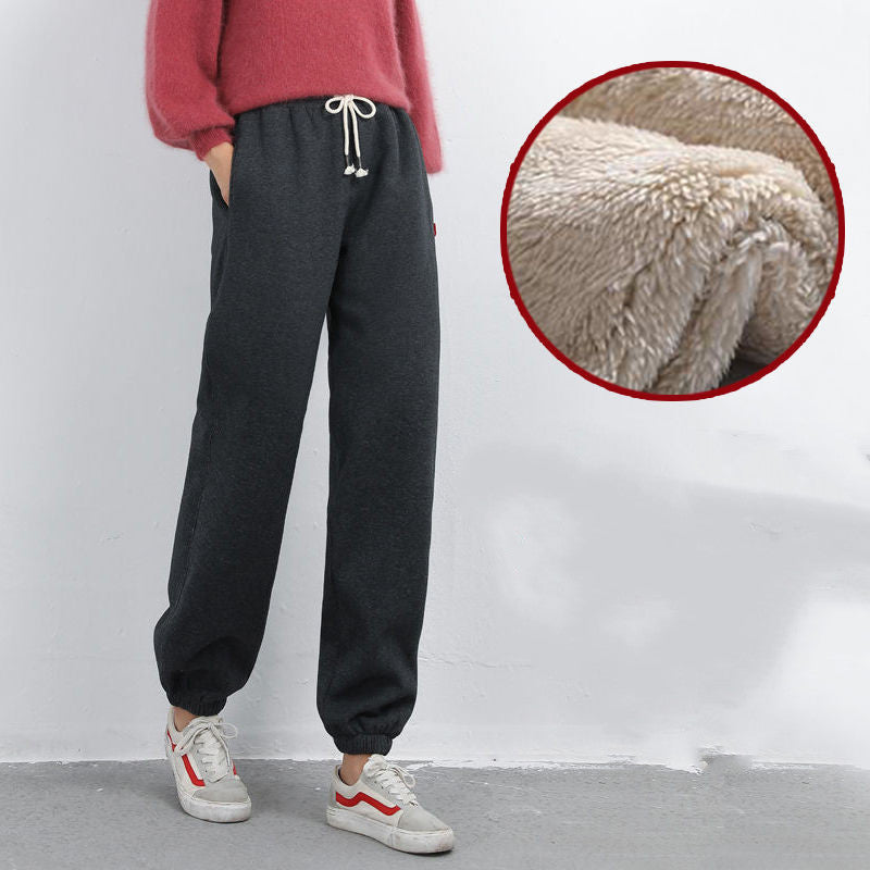 Sporty Fleece Padded Harem Pants