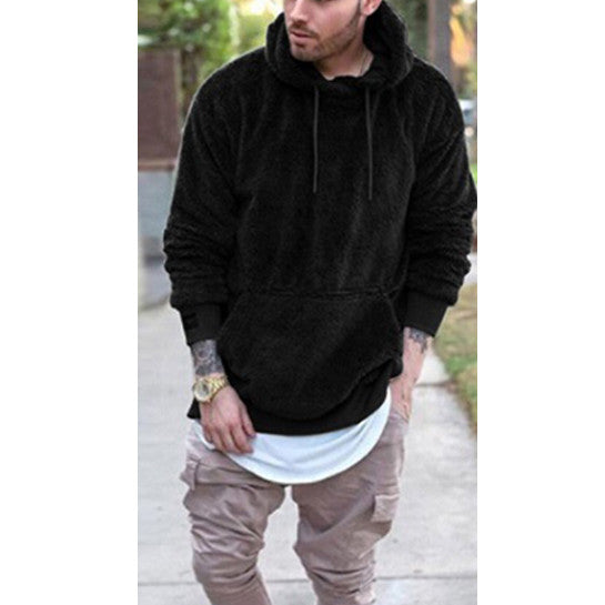 Plush Fluff Hooded Pullover Sweatshirt