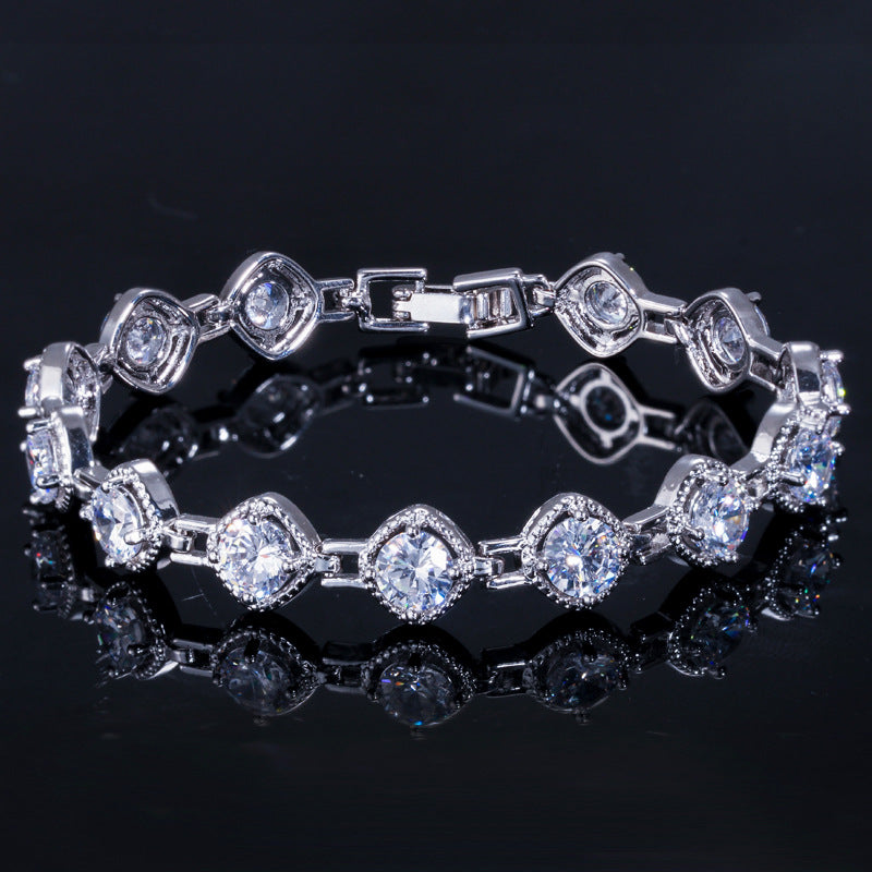 Shiny Square Cubic Zirconia Bracelets