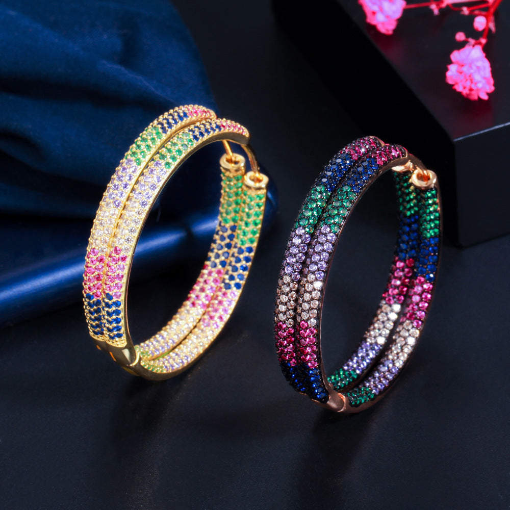 Colorful Zircon Earrings
