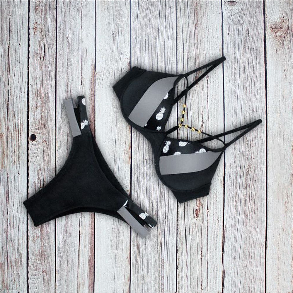 Nylon Split Bikini Set