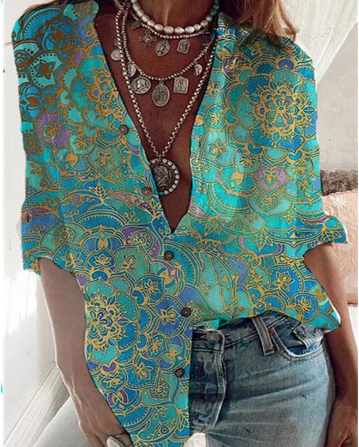 Floral Button Down Half Sleeve Shirt (up to 4XL)