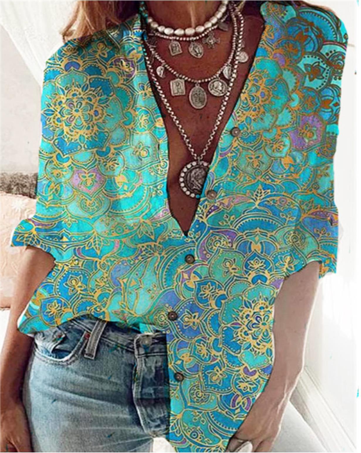 Floral Button Down Half Sleeve Shirt (up to 4XL)