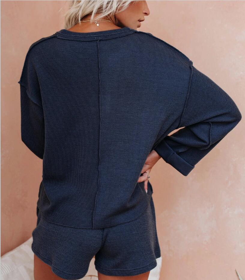 Ice Silk Loose Fitting Two Piece Suit