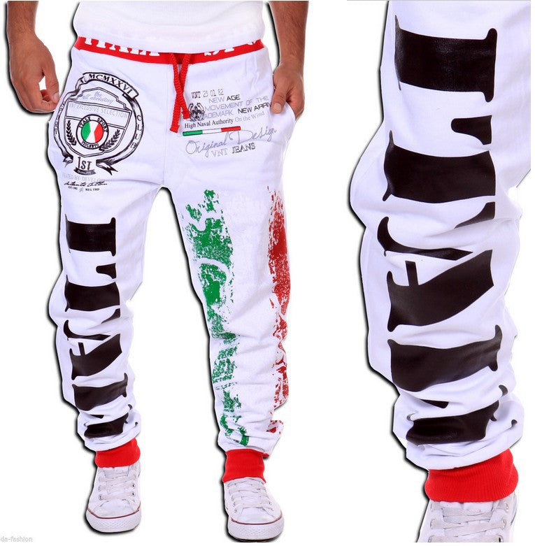 Italia Sports Print Draw String Pants