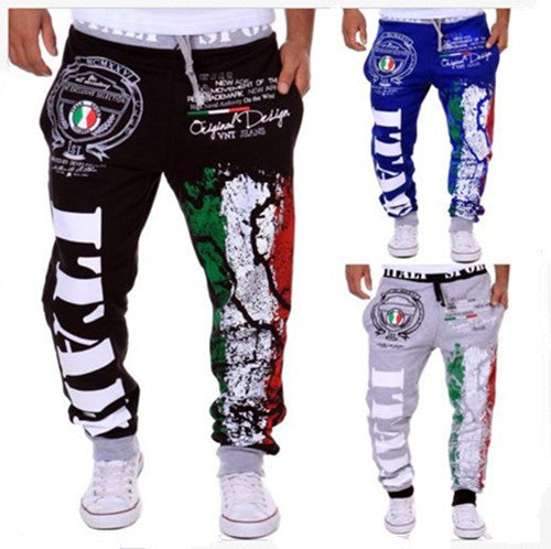 Italia Sports Print Draw String Pants